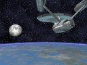 USS Enterprise over Class M Planet